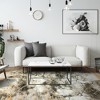 Washable Area Rug Contemporary Abstract Rug for Bedroom with Non Slip Backing Low Pile Soft Marble Printed Floor Carpet - 2 of 4