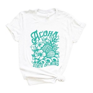 Simply Sage Market Women's Aloha State Of Mind Pineapple Short Sleeve Graphic Tee - 1 of 3