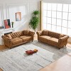Chesterfield 3+3 Seater Tech Fabric Sofa Set,Rolled Arm Couch with Button Tufting for Living Room or Apartment-Baofuwish - 2 of 4