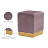Meridian Furniture,Jax Velvet Ottoman/Stool - 4 of 4