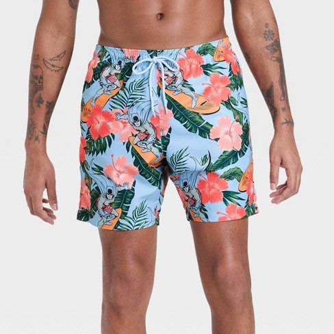OUO Mens Swimming Boxer Trunks Front Tie with Back Pocket