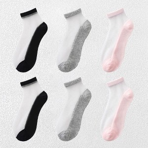Alilang Chic Women's Summer Thin Ankle Socks Soft for Casual 6Pk - 1 of 4