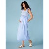 Women's Sleeveless Ruffle Shoulder Smocked Maxi Dress | Motherhood Maternity - 4 of 4