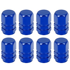Unique Bargains Tire Stem Valve Caps Wheel Valve Covers Car Dustproof Hexagon Shape Aluminium Alloy Tire Cap 8  Pcs - 1 of 4