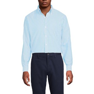 Lands' End Men's Tall Traditonal Fit Solid No Iron Supima Oxford Dress Shirt - 1 of 3