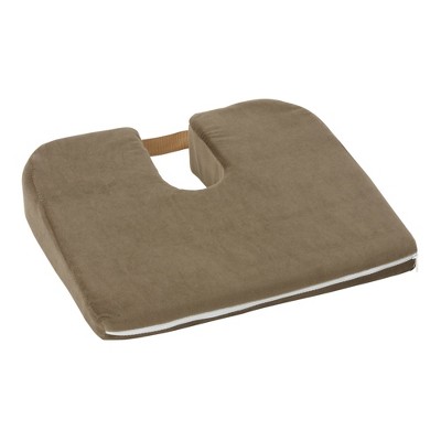 Foam Seat Cushion for Coccyx Support, 18 x 14 x 1.5 to 3, Navy