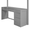 PAGED Twin Size Loft Bed with Desk, Modern Wooden Bed Frame with Open Shelves, Storage Drawer, Ladder and Guardrail for Bedroom - 3 of 4