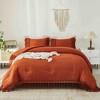 BAGOKIE 3 Pieces Boho Tassel Bed in a Bag Comforter Set - 2 of 4