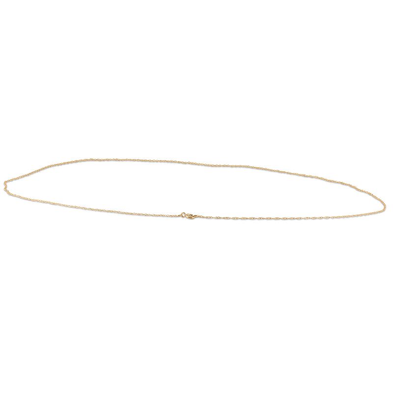 Pompeii3 Solid 10k Yellow Gold 18" Dainty Chain With Spring Ring, 2 of 5