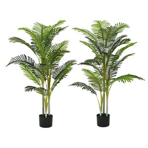 NicBex 86" Artificial Palm Tree with Pot Realistic Faux Tropical Plant for Indoor/Outdoor Decor, Easy Maintenance, Sturdy Base, Lifelike Fronds - 1 of 4
