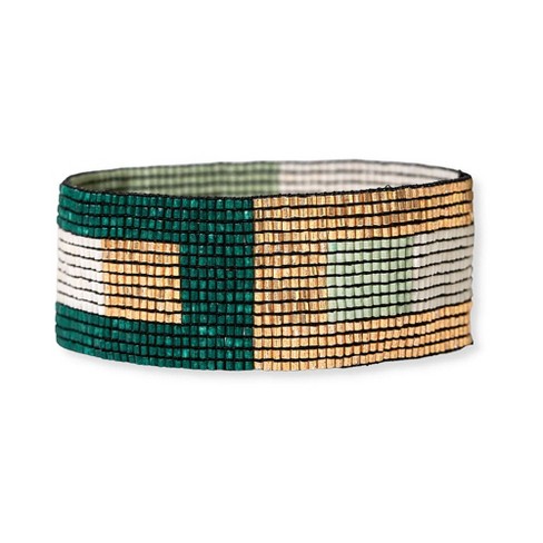 Ink+alloy Kenzie Beaded Stretch Bracelet Emerald : Target