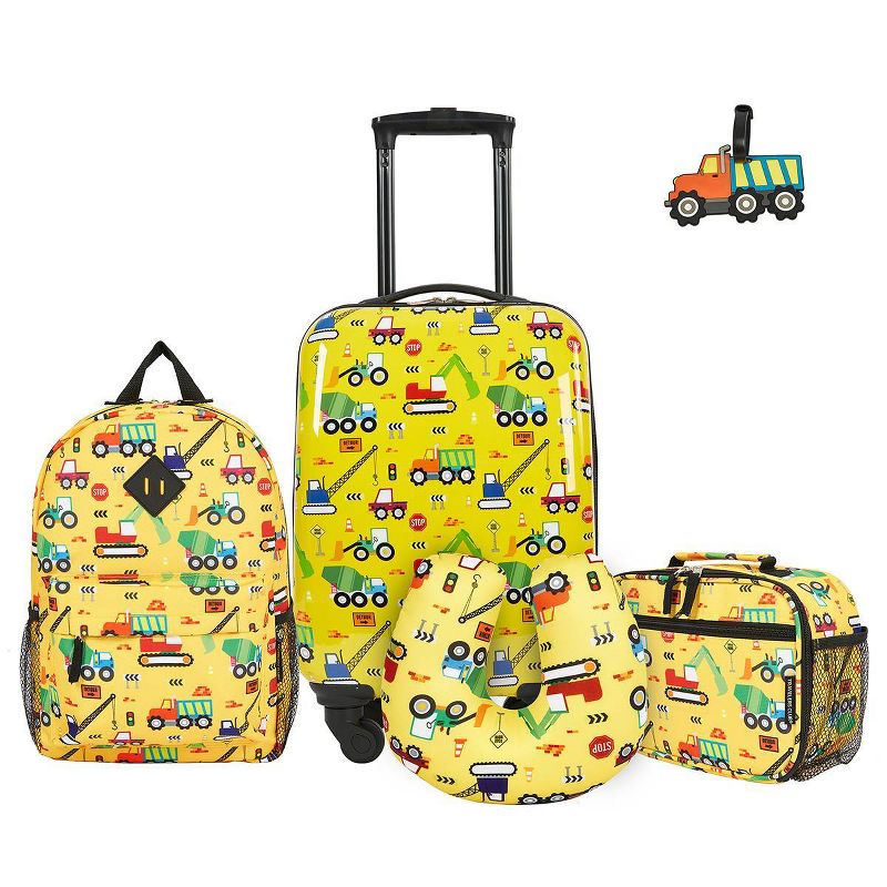 Travelers Club Kids' 5pc Hardside Checked Spinner Luggage Set, 2 of 16