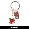 Unique Bargains Christmas Keychain Double Ring Zinc Alloy Colorful 3.15" 1 Pc - 2 of 4