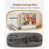 VEVOR Toy Storage Organizer, Wooden Kids Bookshelf with Storage, Toy Storage Cabinet with 4 Mobile Drawers, Kids Storage Organizer for Bedroom,White - 3 of 4
