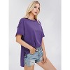 EXLURA Womens Summer Oversized T Shirts Casual Short Sleeve Loose Maternity Tops Crewneck Tunic Plus Gym Workout Top - 3 of 4
