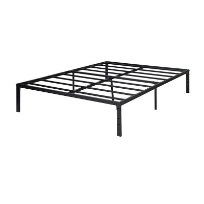 FurnitureR Metal Bed Frame Full Size with LED Lights, Heavy Duty Platform Bed, Under Bed Storage, No Box Spring Needed, Non-Slip Support, Black