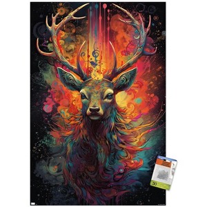 Trends International Wumples - Cosmic Deer Unframed Wall Poster Prints - 1 of 4