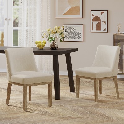 Vynxaria Modern Light Grey Dining Chair Set - Stylish & Comfortable for Any Space