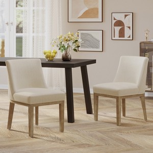 Vynxaria Modern Light Grey Dining Chair Set - Stylish & Comfortable for Any Space - 1 of 4