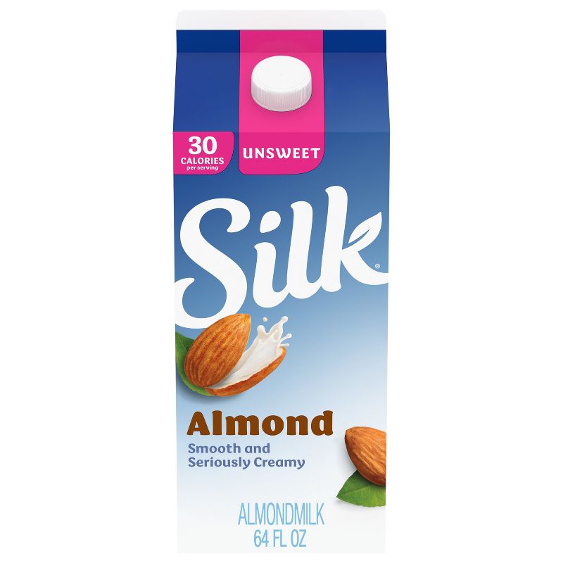 Silk Unsweetened Almond Milk - 0.5gal, 1 of 11