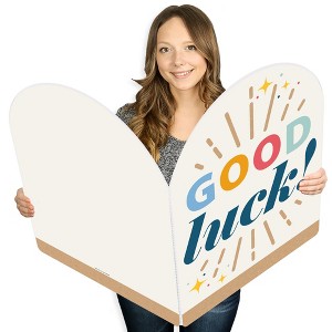Big Dot of Happiness Good Luck - Encouragement Giant Greeting Card - Big Shaped Jumborific Card - 16.5 x 22 inches - 1 of 4