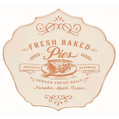 Transpac Metal White Harvest Embossed Autumn Wall Accent