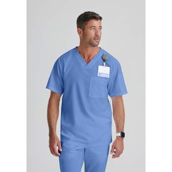 Grey's Anatomy by Barco - Classic Men's Evan 2-Pocket V-Neck Scrub Top