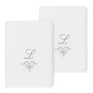 Linum Home Textiles 100% Turkish Cotton MONICA 2PC Embellished Washcloth Set - 1 of 1