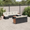 vidaXL Garden Sofa Set Black, Cream White - 2 of 4