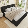 GDFStudio Salome King Size Upholstered Platform Bed with Headboard and Berber Fleece Frame - 2 of 4