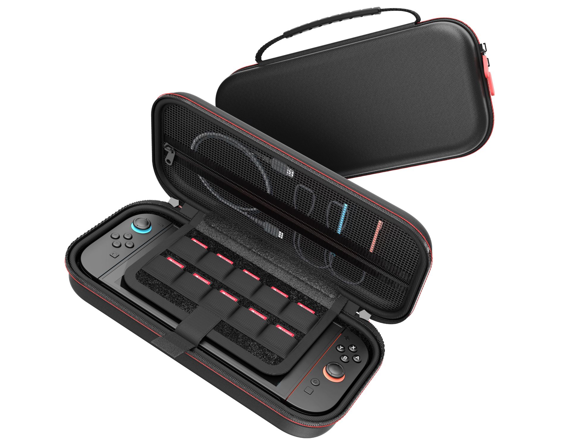 Fosmon For Nintendo Switch 2 Case, Nintendo Switch 2 Carrying Case with 10 Game Card Slots, Nintendo Switch 2 Protective Case Built-in Accessory Slot