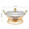 YIYIBYUS Round Stainless Steel Chafing Dish Buffet Catering Chafers and Buffet Warmers with Fuel Holder - 4 of 4