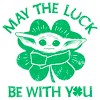 Men's Star Wars: The Mandalorian St. Patrick's Day Grogu May the Luck be with You Retro T-Shirt - 2 of 4