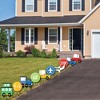 Big Dot of Happiness Cars, Trains, and Airplanes - Stop, Go, and Railroad Signs Lawn Decor - Outdoor Transportation Birthday Party Yard Decor - 10 Pc - 3 of 4