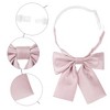 INSPIRE CHIC Women's Metallic Shiny Solid Color Square End Bow Ties - 3 of 4
