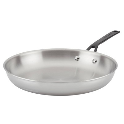 Kitchenaid 12 Stainless Steel Skillet Light Silver : Target