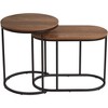 Studio 55D Santa Maria Walnut Nesting Accent Tables Set of 2 - 4 of 4