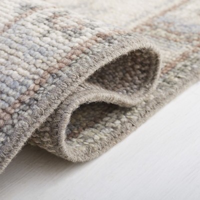 Gray Hand-Knotted Wool Oriental Area Rug