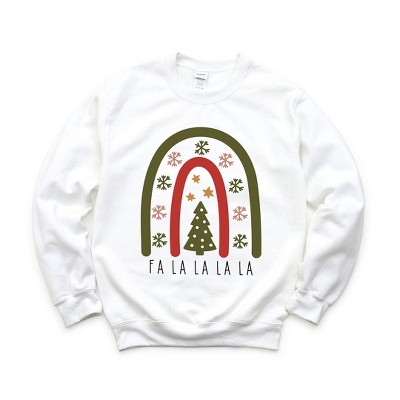 Simply Sage Market Women's Graphic Sweatshirt Boho Fa La La Rainbow