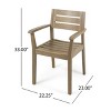 Christopher Knight Home Bohnhof 7 Piece Rustic Acacia Wood Outdoor Dining Set - 4 of 4