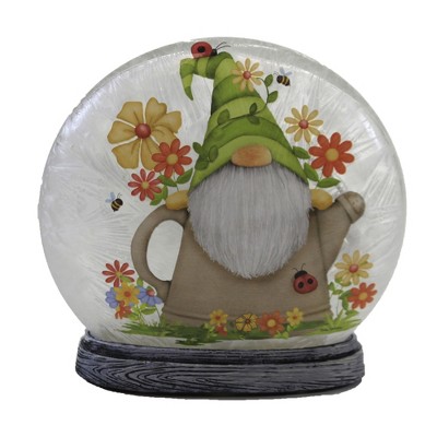 Stony Creek 7.0 Inch Gnomes In Flowers Pre Lit Orb Round Birds Bees Ladybug Novelty Sculpture Lights