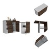NicBex Kitchen Island Cart Morden Kitchen Carts with Storage, 1 Cabinets, 3 Drawers and 1 Flexible Cabinet for Kitchen, Brown - 4 of 4