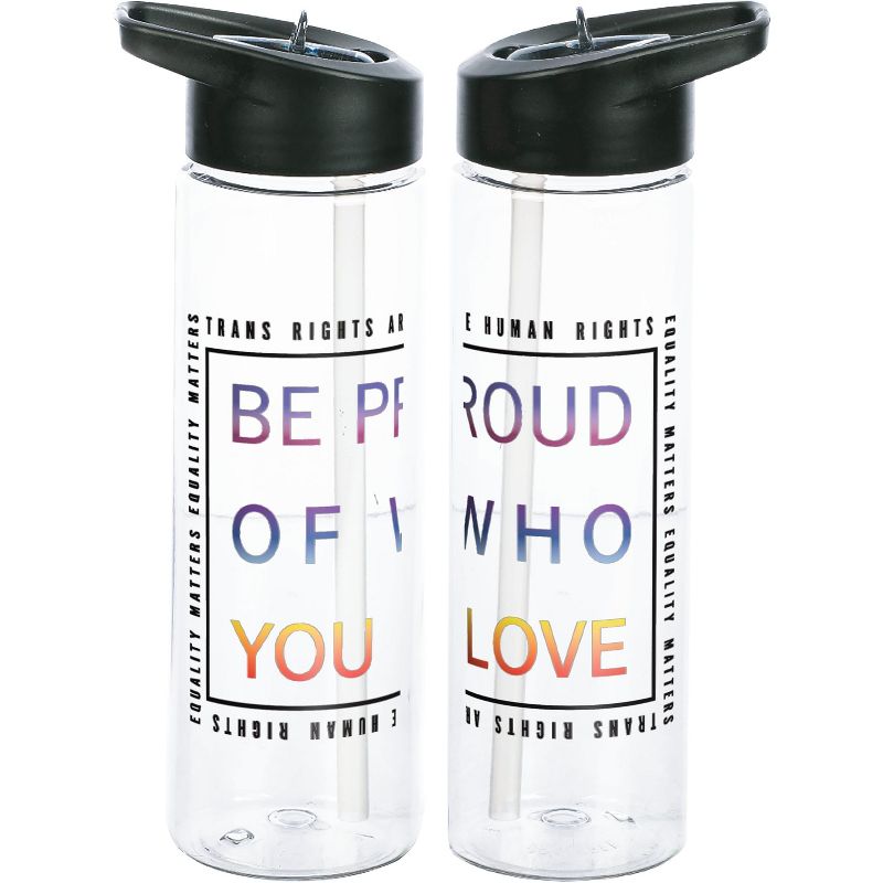 Transparent Be Proud 24 Ounce BPA-Free UV Plastic Water Bottle, 1 of 3