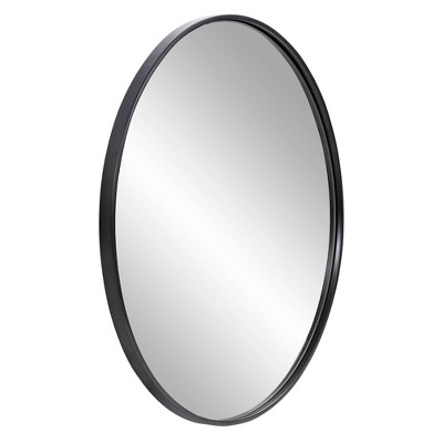 Copenhagen Round Brushed Black Stainless Steel Vanity Mirror 30"