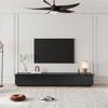 POVISON Modern Black TV Stand with Drawers, Long Media Console, Wood, 78.74" Fully-Assembled - 4 of 4