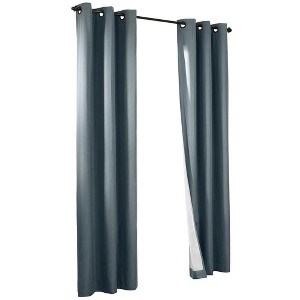 Thermaplus Prelude Room Darkening Window Treatment Grommet Curtain Panel 40" x 84" for Bedroom Livingroom Slate Blue - 1 of 4