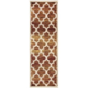 Modern Geometric Trellis Indoor Area Rug or Runner by Blue Nile Mills - 1 of 4