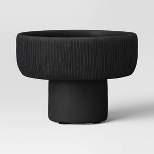 Pedestal Ceramic Bowl Black - Threshold™