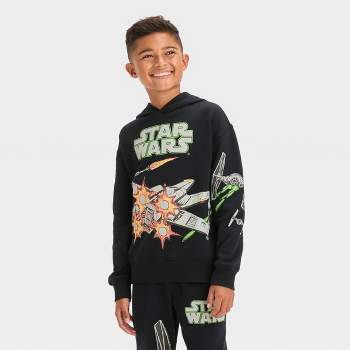 Boy\'s Star Wars: The Clone Hoodie Pull Over Cody : Bust Wars Logo Target Commander
