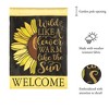 Magnolia Garden Wild Welcome Sunflower Yellow 13 x 18 Polyester Outdoor Hanging Garden Flag - 2 of 2